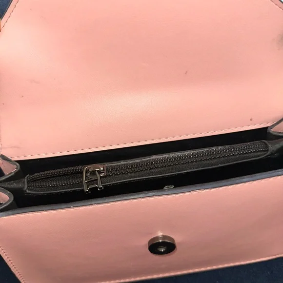 Pink Crossbody Bag with Chain Strap - Picture 8 of 8